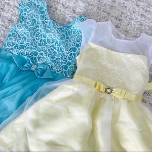 2️⃣ Jona Michelle Dresses in Yellow & Turquoise